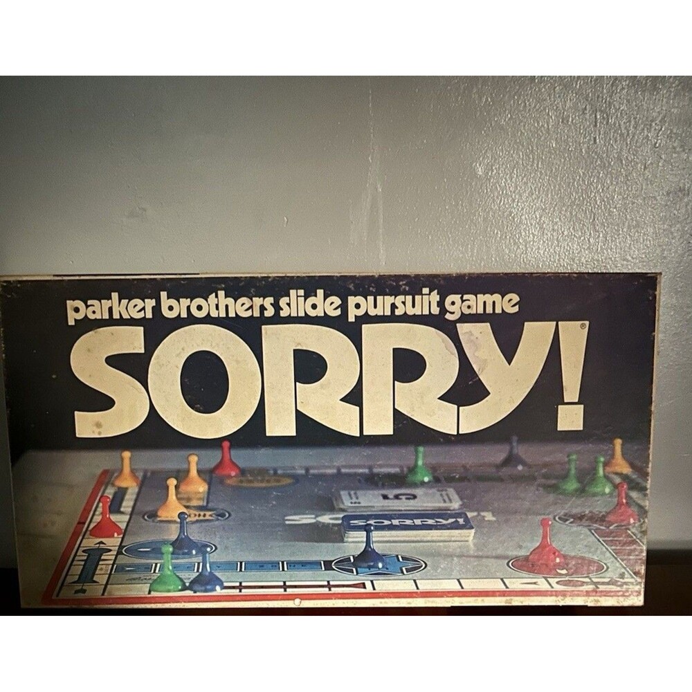 Vtg 1972 Sorry! Classic Board Game Complete Parker Brothers Used See Photos